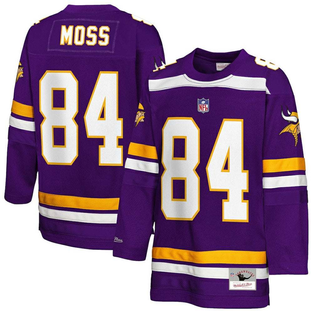Randy Moss Minnesota Vikings Youth Hockey Fashion Jersey - Purple on sale