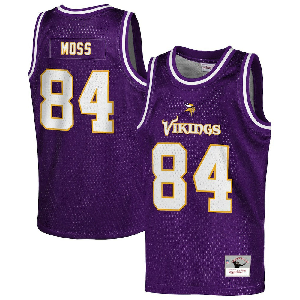 Randy Moss Minnesota Vikings Youth Retired Player NFL Basketball Fashion Jersey - Purple online