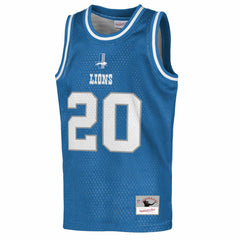 Barry Sanders Detroit Lions Youth Retired Player NFL Basketball Fashion Jersey - Blue for sale