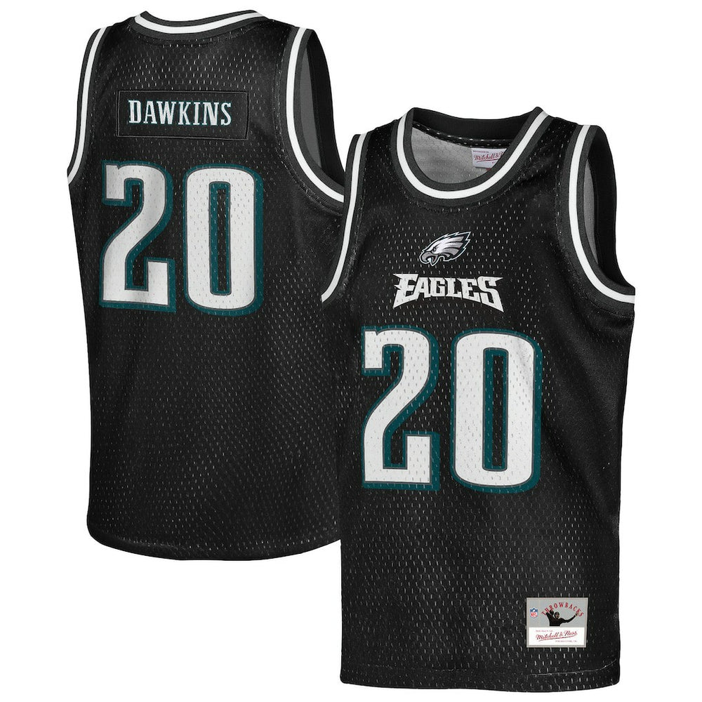 Brian Dawkins Philadelphia Eagles Youth Retired Player NFL Basketball Fashion Jersey - Black for sale