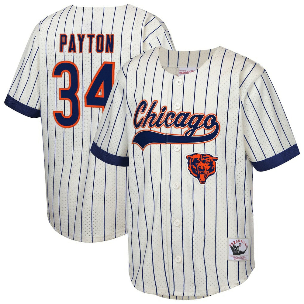 Walter Payton Chicago Bears Youth Retired Player Name & Number Baseball Jersey - Cream sale