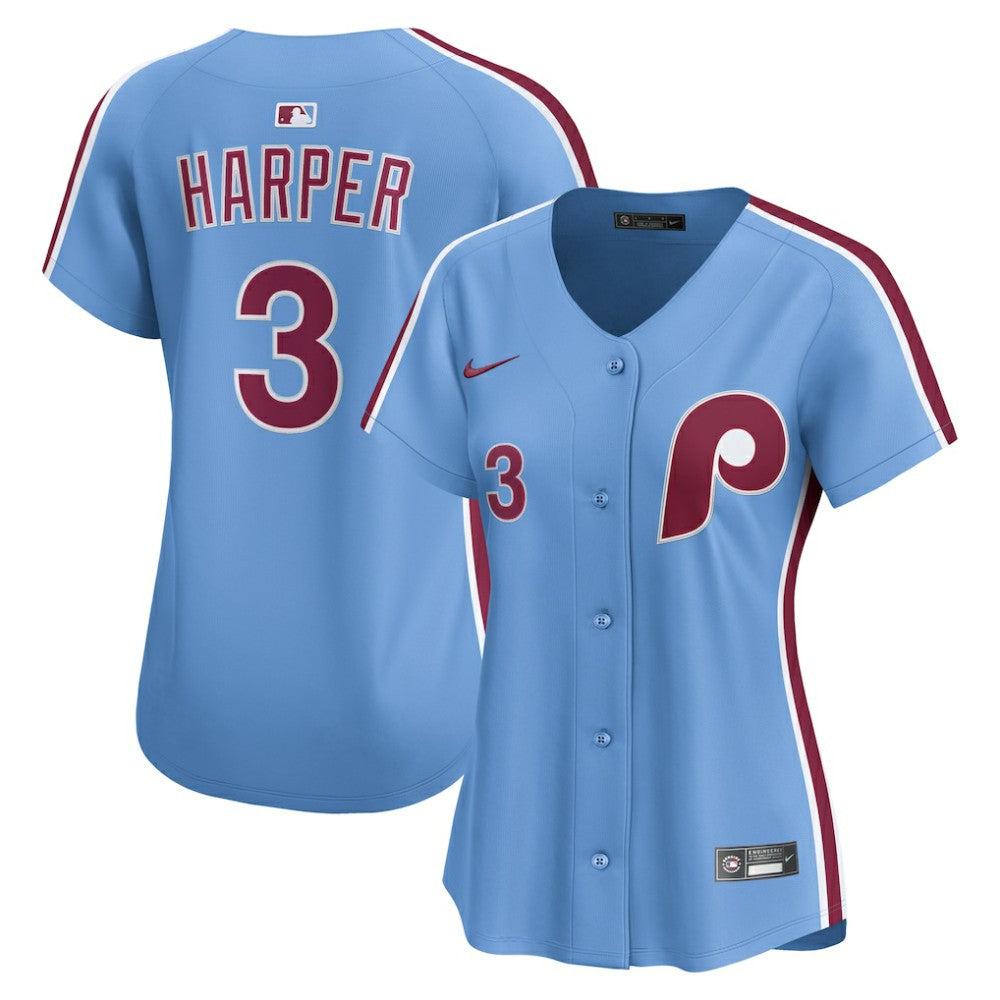 Bryce Harper Philadelphia Phillies Women's Alternate Limited Player Jersey - Light Blue