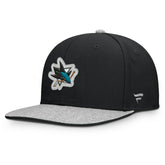 San Jose Sharks Fanatics Fundamentals Loden Snapback Hat Black
