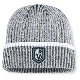Vegas Golden Knights Fanatics Fundamental Haze Cuffed Knit Hat Charcoal/White