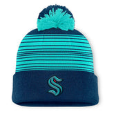 Seattle Kraken Fanatics Fundamental Spirit Cuffed Pom Knit Hat Deep Sea Blue