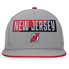 New Jersey Devils Fanatics Fundamentals Duo Split Logo Snapback Hat Gray
