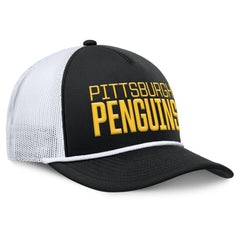 Pittsburgh Penguins Fanatics Heritage Dutch A-Frame Trucker Adjustable Hat Black/White
