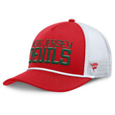 New Jersey Devils Fanatics Heritage Dutch A-Frame Trucker Adjustable Hat Red/White