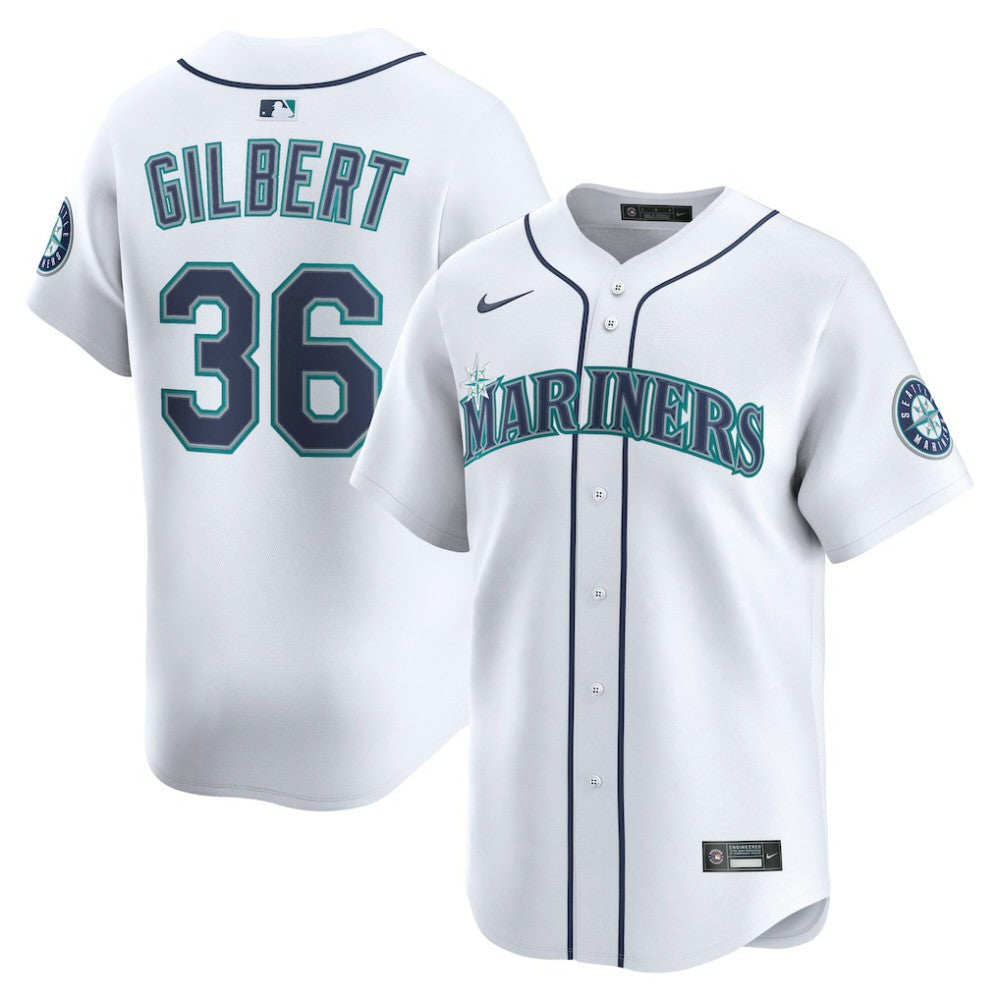Logan Gilbert Seattle Mariners Home Limited Player Jersey - White