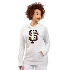 San Francisco Giants G-III 4Her by Carl Banks Women's Pregame Pullover Hoodie Oatmeal