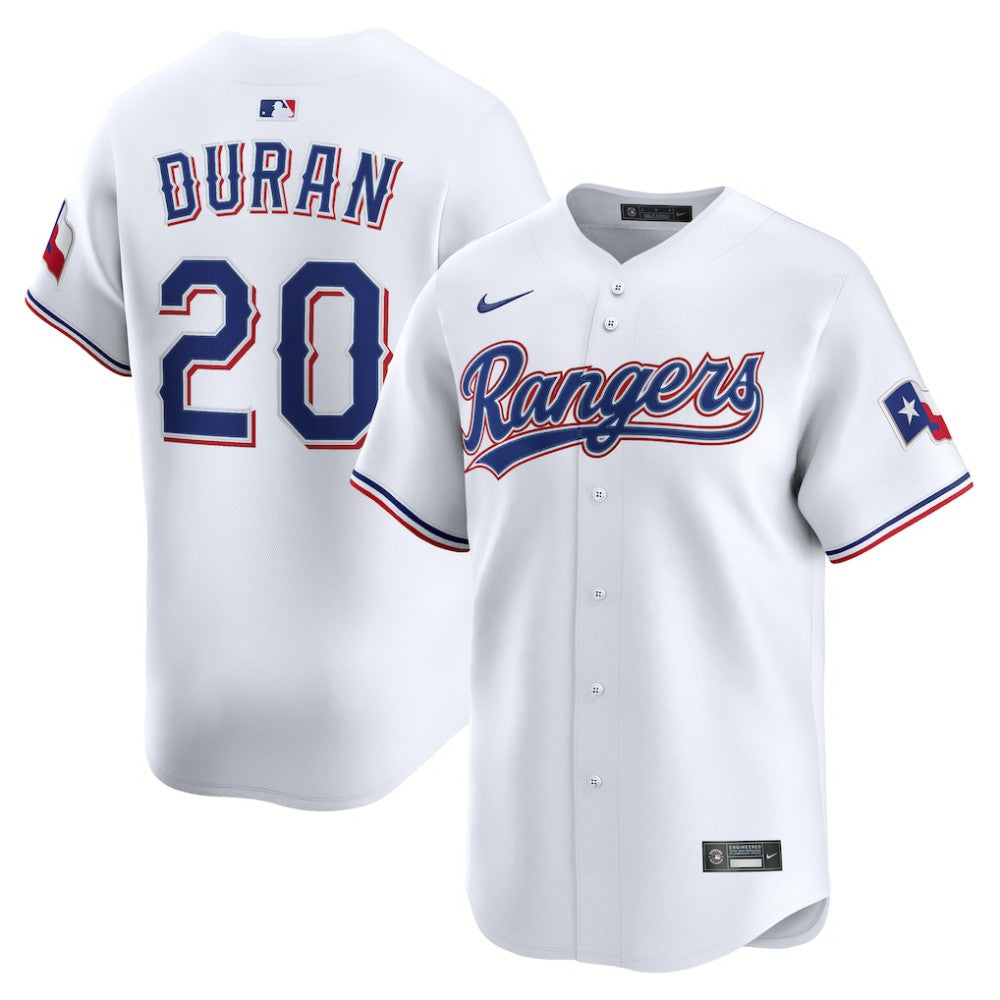 Ezequiel Duran Texas Rangers Home Limited Player Jersey - White