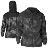 San Jose Sharks Columbia Camo Flash Challenger Omni-Shade Full-Zip Hoodie Windbreaker Black