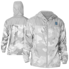 Seattle Kraken Columbia Camo Flash Challenger Omni-Shade Full-Zip Hoodie Windbreaker Gray