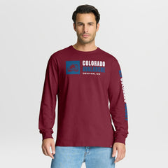 Colorado Avalanche Fanatics Goal Crease Legacy Long Sleeve T-Shirt Burgundy