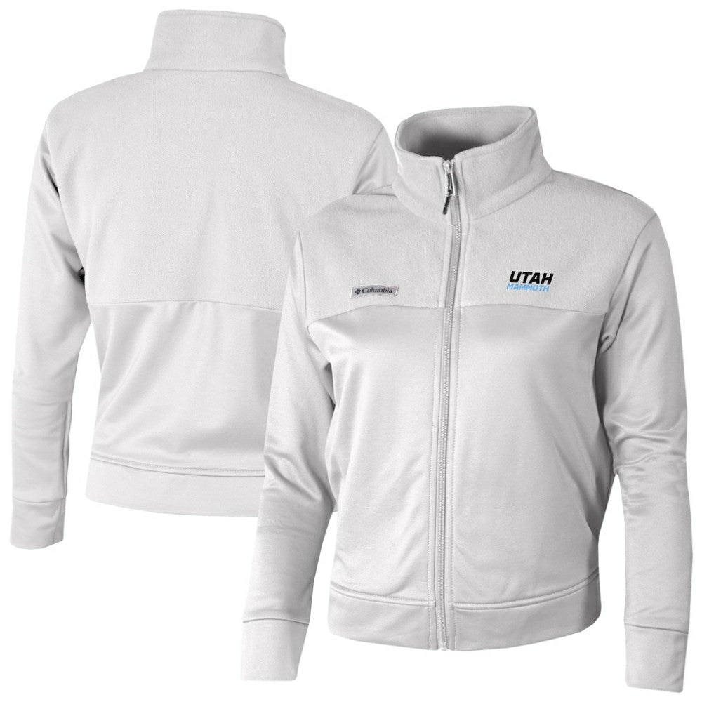 Utah Mammoth Columbia Women's River Fleece Full-Zip Jacket White