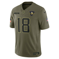 Justin Jefferson Minnesota Vikings 2025 Salute to Service Limited Jersey - Olive