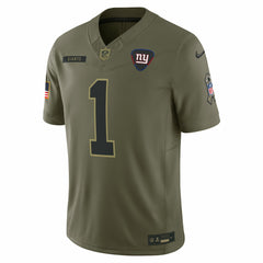 Malik Nabers New York Giants 2025 Salute to Service Limited Jersey - Olive