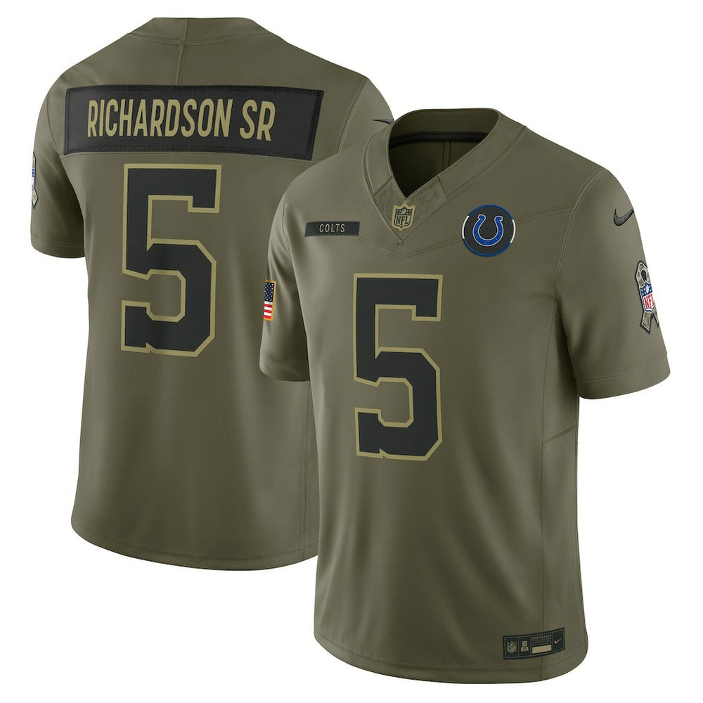 Anthony Richardson Sr. Indianapolis Colts 2025 Salute to Service Limited Jersey - Olive