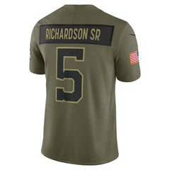 Anthony Richardson Sr. Indianapolis Colts 2025 Salute to Service Limited Jersey - Olive