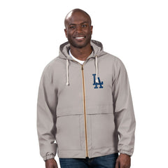 Los Angeles Dodgers G-III Sports by Carl Banks Full-Zip Rain Jacket Gray