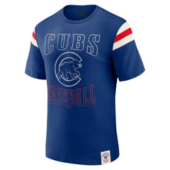 Chicago Cubs Darius Rucker Collection Distressed Sleeve Stripe T-Shirt Royal