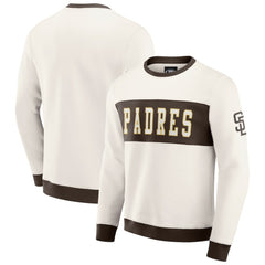 San Diego Padres Darius Rucker Collection Colorblock Crewneck Sweatshirt Cream