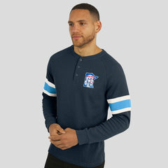Minnesota Twins Darius Rucker Collection Waffle-Knit Raglan Long Sleeve Henley T-Shirt Navy