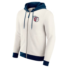 Cleveland Guardians Darius Rucker Collection Men's Polar Fleece Full-Zip Hoodie Cream