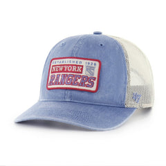 New York Rangers '47 Canteen Pigment Dyed Patch Trucker Adjustable Hat Blue