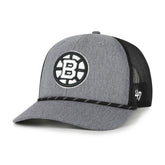 Boston Bruins '47 Carbon Rope Trucker Adjustable Hat Gray