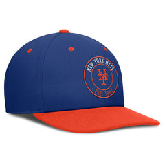 New York Mets Cooperstown Collection Pro Dri-FIT Snapback Hat Royal/Orange | Nike