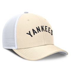 New York Yankees Cooperstown Collection Dri-FIT Rise Trucker Adjustable Hat Natural | Nike