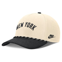 New York Yankees Cooperstown Collection Rise Adjustable Hat Natural/Black | Nike