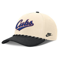 Chicago Cubs Cooperstown Collection Rise Adjustable Hat Natural/Black | Nike