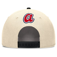 Atlanta Braves Cooperstown Collection Rise Adjustable Hat Natural/Black | Nike