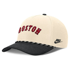 Boston Red Sox Cooperstown Collection Rise Adjustable Hat Natural/Black | Nike