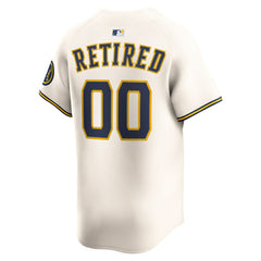Milwaukee Brewers Home Limited Pick-A-Player Retired Roster Jersey - Cream