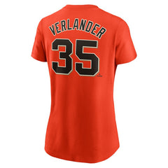 Justin Verlander San Francisco Giants Women's Cooperstown Collection Fuse Name & Number T-Shirt Orange | Nike