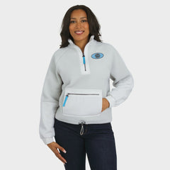 Utah Mammoth WEAR by Erin Andrews Women's Polar Fleece Quarter-Zip Jacket Gray