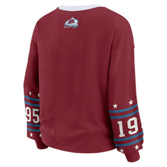 Colorado Avalanche WEAR by Erin Andrews Women's Long-Sleeve Sport T-Shirt Burgundy