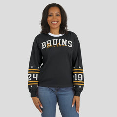 Boston Bruins WEAR by Erin Andrews Women's Long-Sleeve Sport T-Shirt Black
