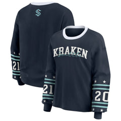 Seattle Kraken WEAR by Erin Andrews Women's Long-Sleeve Sport T-Shirt Deep Sea Blue