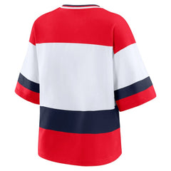 Washington Capitals WEAR by Erin Andrews Women's Jersey Style Tee Red/White