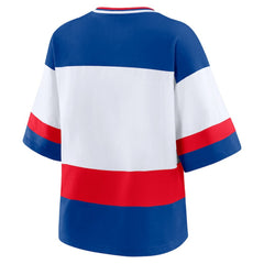New York Rangers WEAR by Erin Andrews Women's Jersey Style Tee Blue/White