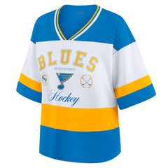 St. Louis Blues WEAR by Erin Andrews Women's Jersey Style Tee Blue/White