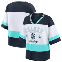 Seattle Kraken WEAR by Erin Andrews Women's Jersey Style Tee Black/White