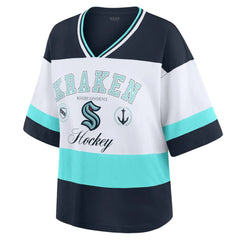 Seattle Kraken WEAR by Erin Andrews Women's Jersey Style Tee Black/White