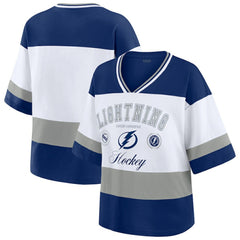 Tampa Bay Lightning WEAR by Erin Andrews Women's Jersey Style Tee Blue/White