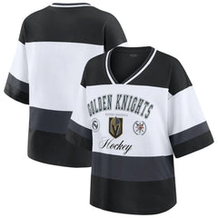 Vegas Golden Knights WEAR by Erin Andrews Women's Jersey Style Tee Black/White