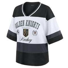 Vegas Golden Knights WEAR by Erin Andrews Women's Jersey Style Tee Black/White